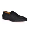 David Wej Men's Alberto Floral Glitter Loafers - Black In Black