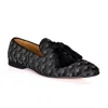 David Wej Men's Alberto Gold Embroidery Tassel Loafers - Black In Black