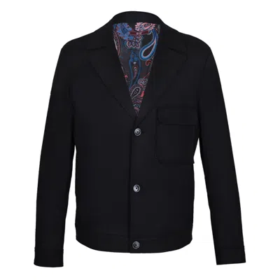 David Wej Men's Ashford Relaxed Patch Pocket Jacket In Black