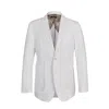 David Wej Men's Ashford Relaxed Single Breasted Blazer – White In White