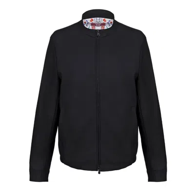 David Wej Men's Ashford Relaxed Zip Through Jacket In Black