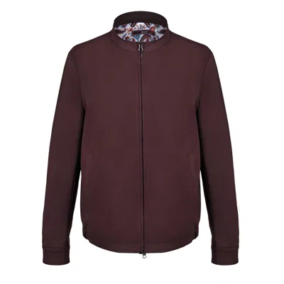 David Wej Men's Ashford Relaxed Zip Through Jacket In Brown