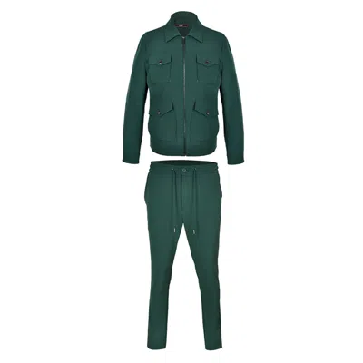 David Wej Men's Ashford Trucker Set - Forest Green