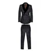 David Wej Men's Atticus Double Breasted  Jacquard Velvet Shawl Lapel Tuxedo – Black In Black