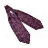 David Wej Men's Black / Pink / Purple Self Tie Paisley Cravat – Purple & Black In Black/pink/purple