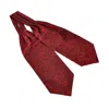 David Wej Men's Black / Red Self Tie Paisley Cravat – Dark Wine In Black/red