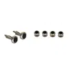 David Wej Men's Black / Silver Black Diamond Dust Cufflinks & Studs Set