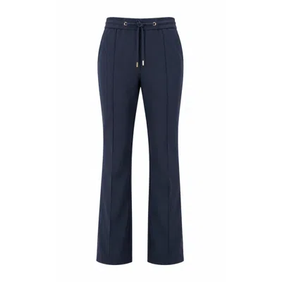 David Wej Men's Blue Ashford Relaxed Loose Fit Drawstring Trouser In Navy