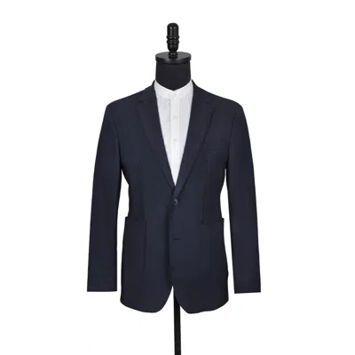 David Wej Men's Blue Ashford Relaxed Single Breasted Blazer In Navy