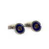 David Wej Men's Blue / Gold / Silver D-gold Cufflinks – Blue