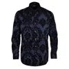 David Wej Men's Blue Kensington Floral Shirt – Navy In Blue