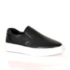 David Wej Men's Boston Leather Sneaker – Black In Black