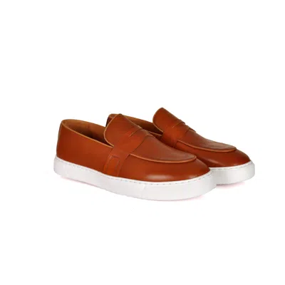 David Wej Men's Bradford Calf Leather Sneakers - Brown