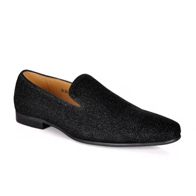 David Wej Men's Bradford Glitter Smart Loafers – Black