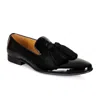 David Wej Men's Bradford Patent Tassel Loafers – Black In Black