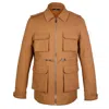 David Wej Men's Brown Ashford Military Jacket – Beige In Brown