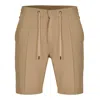 David Wej Men's Brown Ashford Relaxed Drawstring Short - Beige In Brown