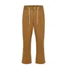 David Wej Men's Brown Enzo Cotton Loose Fit Trouser - Coffee