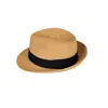 David Wej Men's Brown Hugo Trilby Straw Hat - Beige In Brown