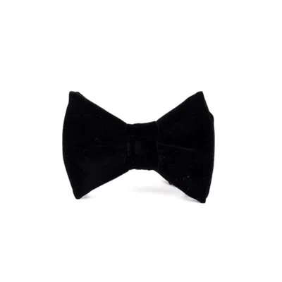 David Wej Men's Butterfly Velvet Bow Tie – Black