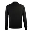 David Wej Men's Dennis Merino Wool Mock Turtle Neck Jumper - Black In Black