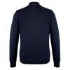 David Wej Men's Blue Dennis Merino Wool Mock Turtle Neck Jumper - Navy In Blue