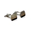 David Wej Men's Gold / Black / Silver Rectangle Metal Cufflinks - Gold & Black In Multi
