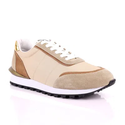 David Wej Men's Gold Madison Smart Sneakers – Beige