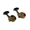 David Wej Men's Gold / Neutrals Knotted Cufflinks - Gold & Matte In Gold