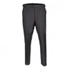 David Wej Men's Grey Plain Dress Trousers With Side Adjusters – Charcoal In Grey