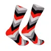 David Wej Men's Grey / Red Patterned Socks - Red & Grey In Multi