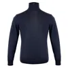 David Wej Men's Harry Merino Wool Roll Neck Sweater - Navy In Blue