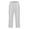 David Wej Men's Hugo Linen Drawstring Trouser - White