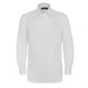 David Wej Men's Hugo Linen Front Pocket Shirt - White In White