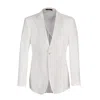 David Wej Men's Hugo Linen Single Breasted Blazer - White
