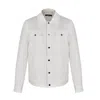 David Wej Men's Hugo Linen Trucker Jacket - White