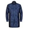 David Wej Men's Kensington Floral Jacquard Tunic Shirt - Blue In Blue