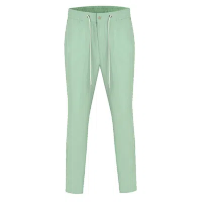 David Wej Men's Kingston Drawstring Trouser - Mint Green