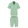 David Wej Men's Kingston Shirt & Short - Mint Green In Green