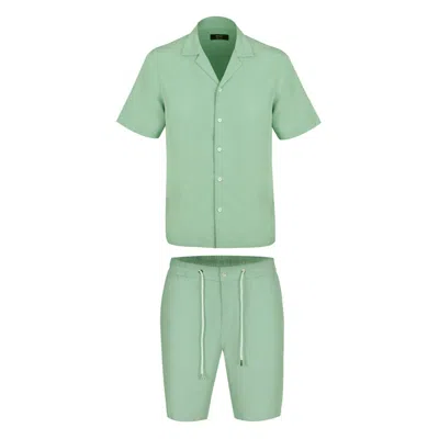 David Wej Men's Kingston Shirt & Short - Mint Green