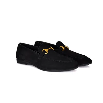 David Wej Men's Lorenzo Suede Loafers - Black