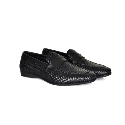 David Wej Men's Lorenzo Woven Loafers - Black