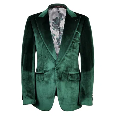 David Wej Men's Maison Velvet Blazer – Green