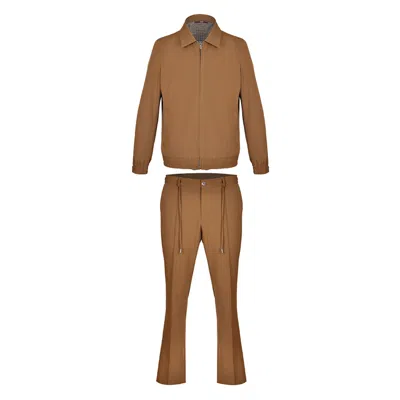 David Wej Men's Marcelo Relaxed Jacket Set – Brown