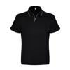 David Wej Men's Marco V-neck Polo Shirt - Black In Black