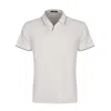 David Wej Men's Marco V-neck Polo Shirt - White In White