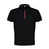 David Wej Men's Marco Zip Polo - Black In Black