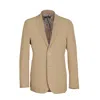 David Wej Men's Neutrals Ashford Relaxed Single Breasted Blazer - Biege
