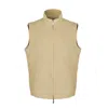 David Wej Men's Neutrals Hugo Linen Gilet - Beige