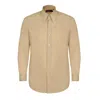 David Wej Men's Neutrals Hugo Linen Pin Down Shirt - Beige In Sand